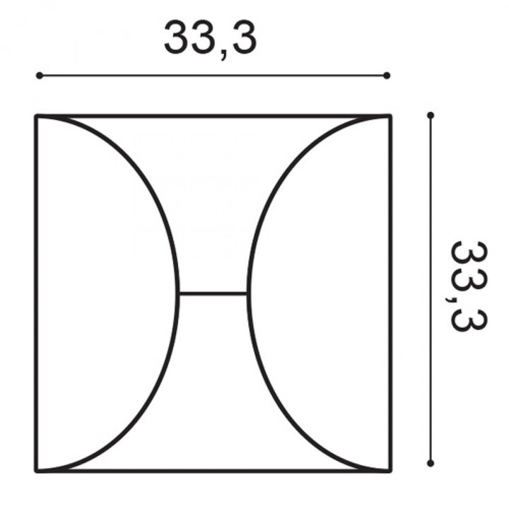 Panou decorativ Circle 3D Alb Duropolimer W107, Orac