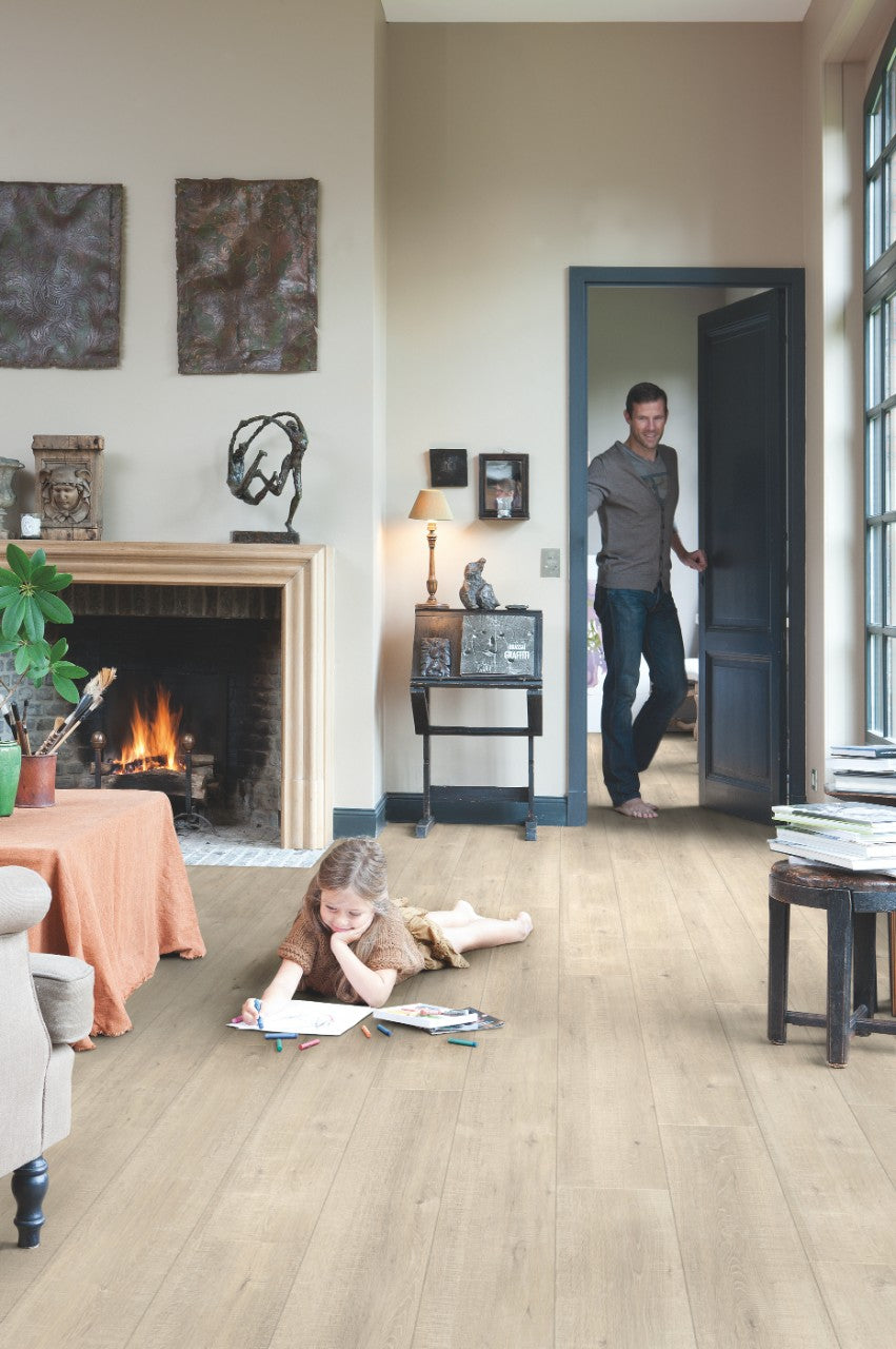 Parchet laminat Stejar Bej IM1857 8/32 AC4, Quick Step