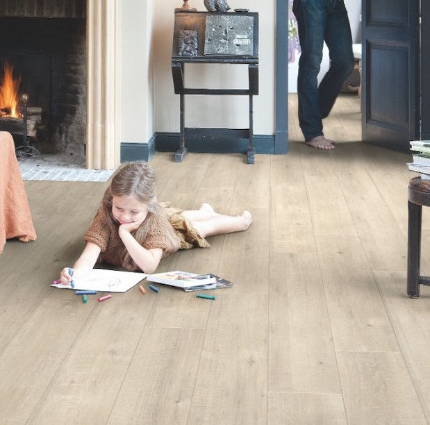 Parchet laminat Impressive Ultra Stejar Bej IMU1857 12/33 AC5, Quick Step