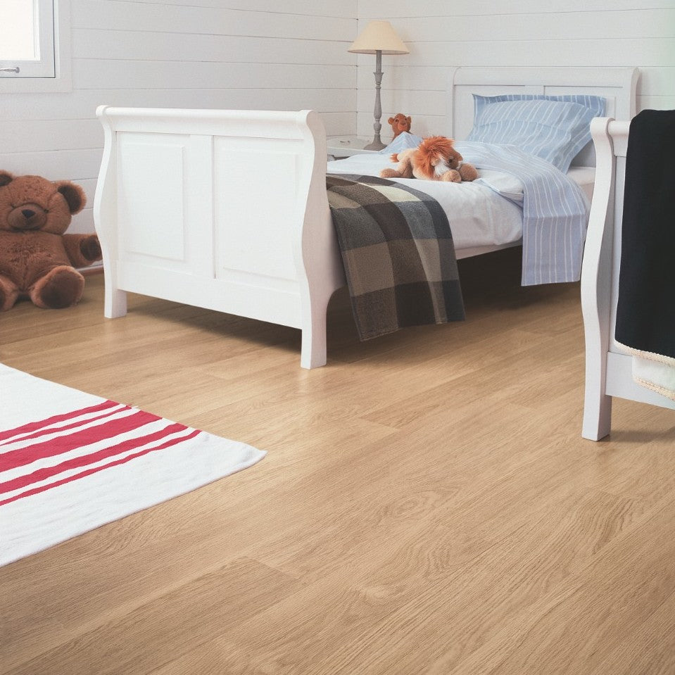 Parchet laminat Eligna Stejar Bej deschis EL915 8/32 AC4, Quick Step