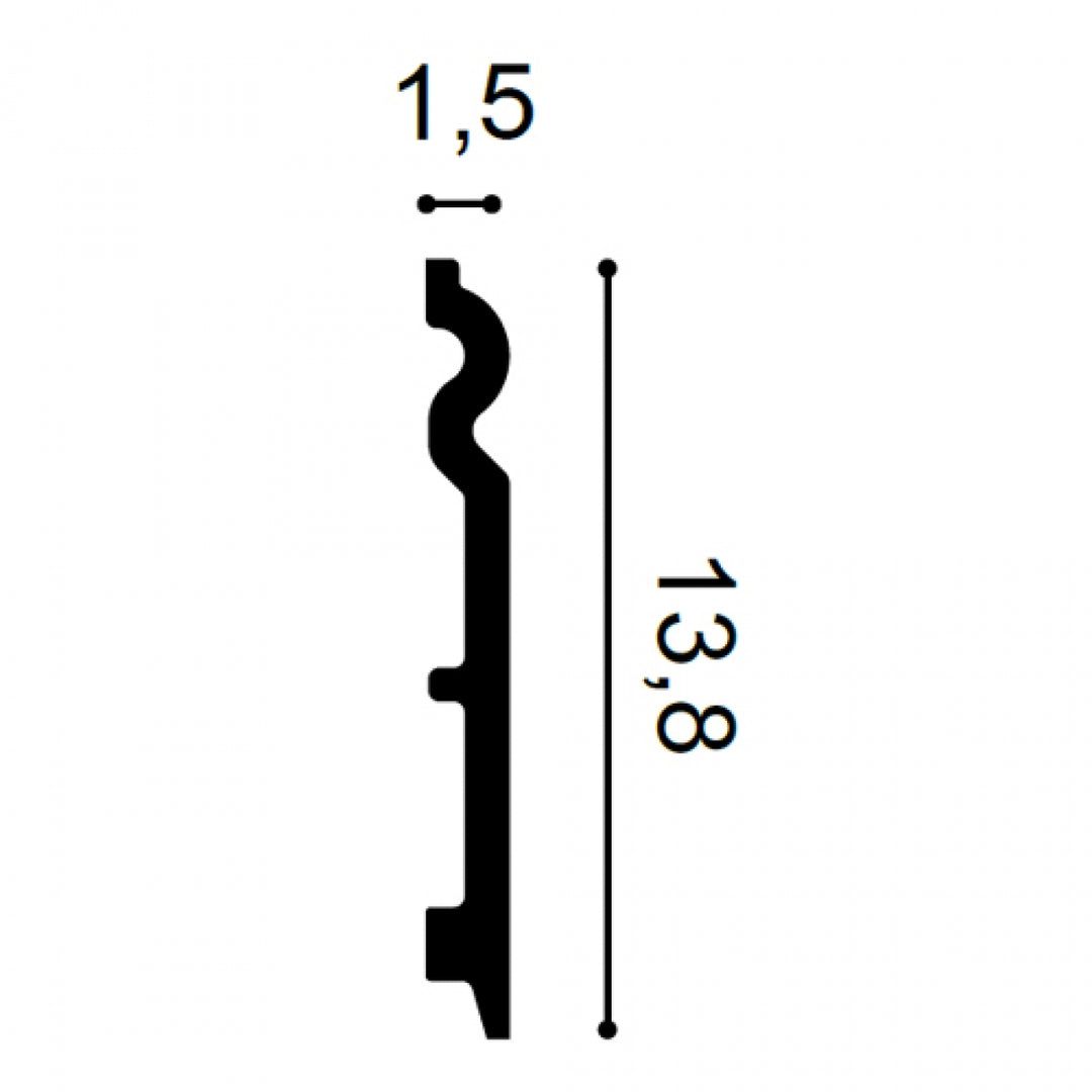 Plintă Albă Flex Duropolimer SX138F, Orac