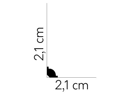 Plinta Albă Polimer Dur MD001, Mardom