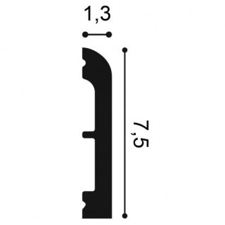 Plintă Duropolimer SX183-RAL9003, Orac