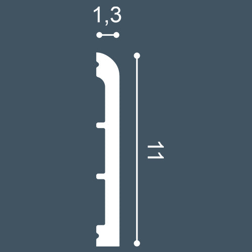 Plintă Duropolimer SX184-RAL9003, Orac