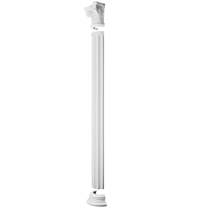 Semicapitel coloană decorativ Alb Duropolimer K1121, Orac