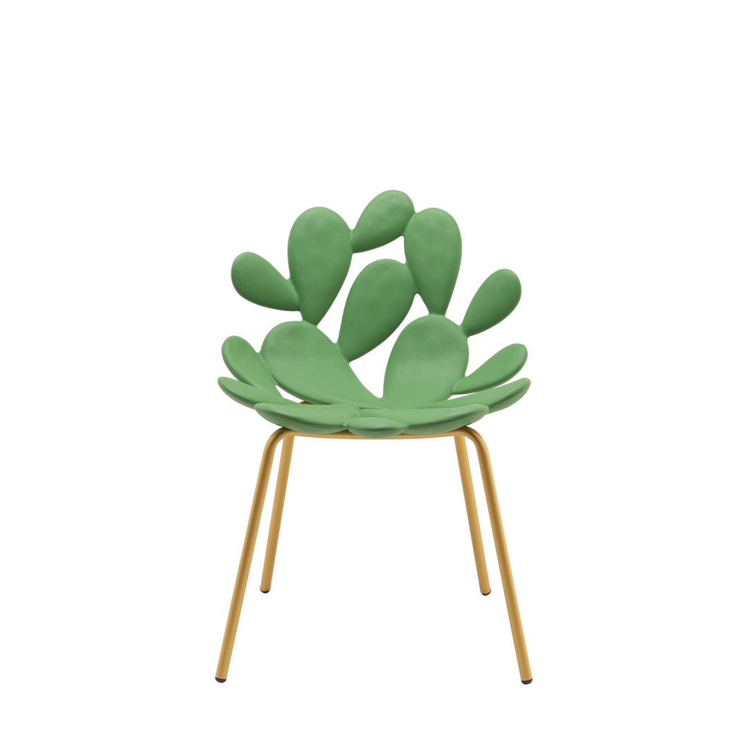 Set 2 Scaune Filicudi Balsam Green - Brass, Qeeboo