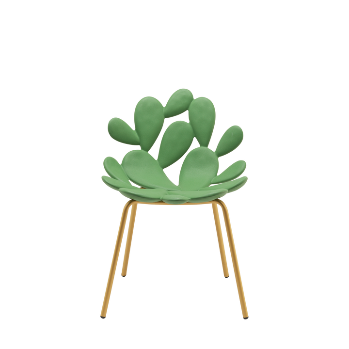 Set 2 Scaune Filicudi Balsam Green - Brass, Qeeboo