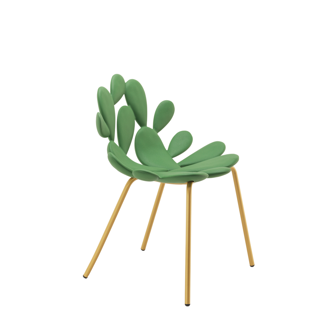 Set 2 Scaune Filicudi Balsam Green - Brass, Qeeboo