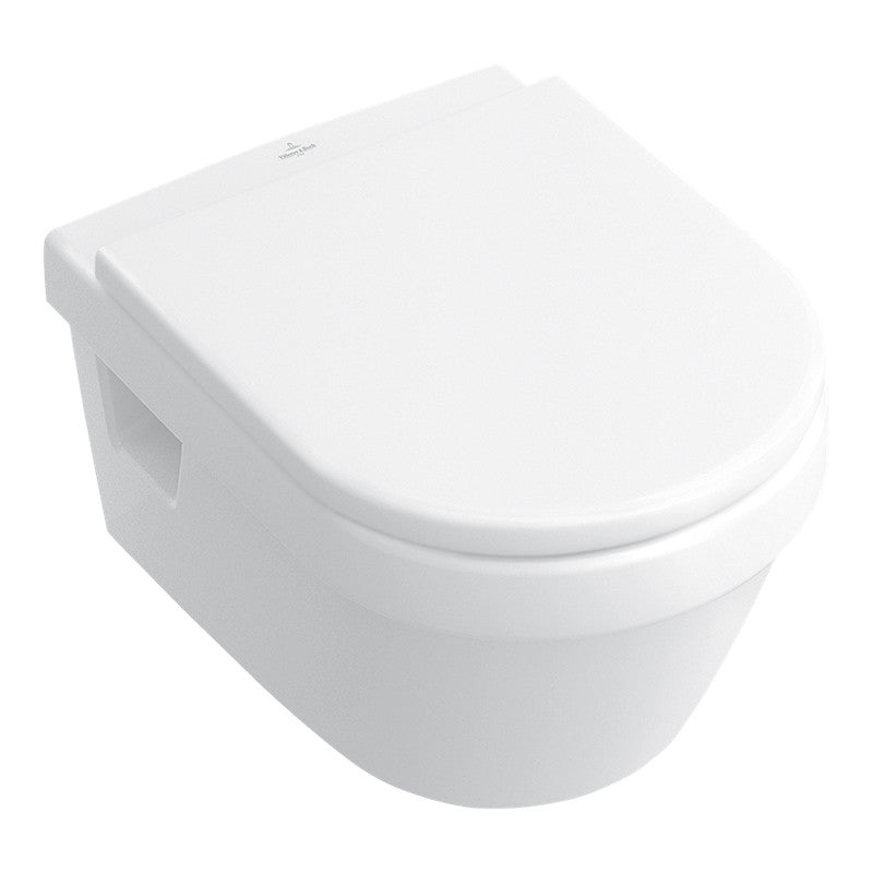 Set vas WC Compact suspendat cu capac 35x48cm Direct Flush Architectura, Villeroy & Boch