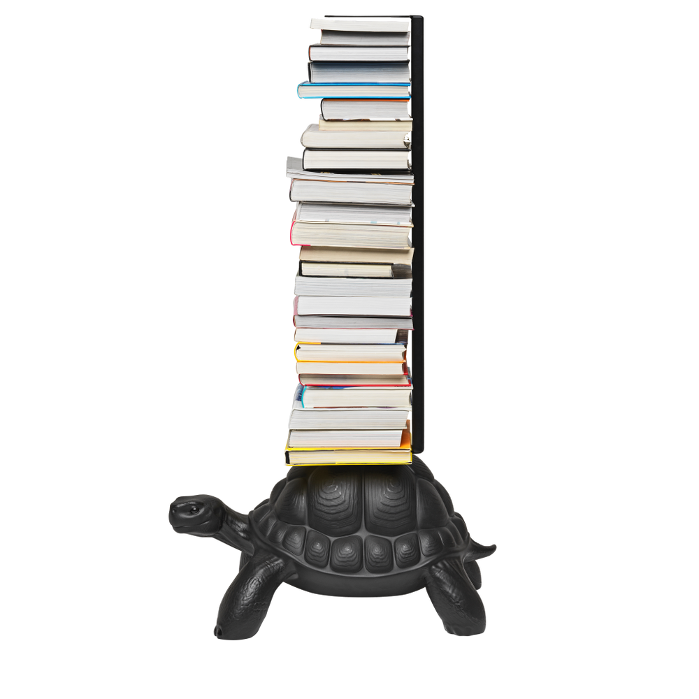 Suport cărți Turtle Carry Black, Qeeboo