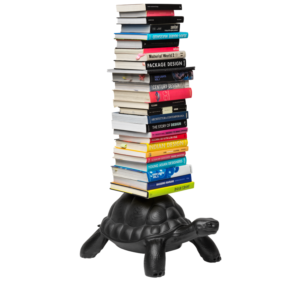 Suport cărți Turtle Carry Black, Qeeboo