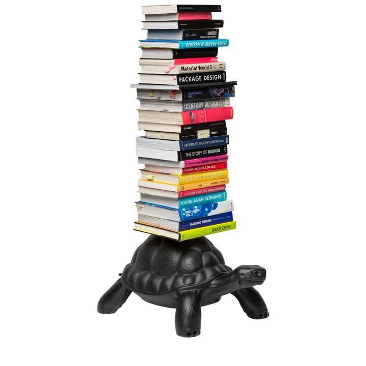 Suport cărți Turtle Carry Black, Qeeboo