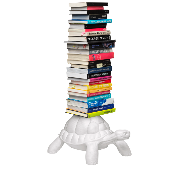 Suport cărți Turtle Carry White, Qeeboo
