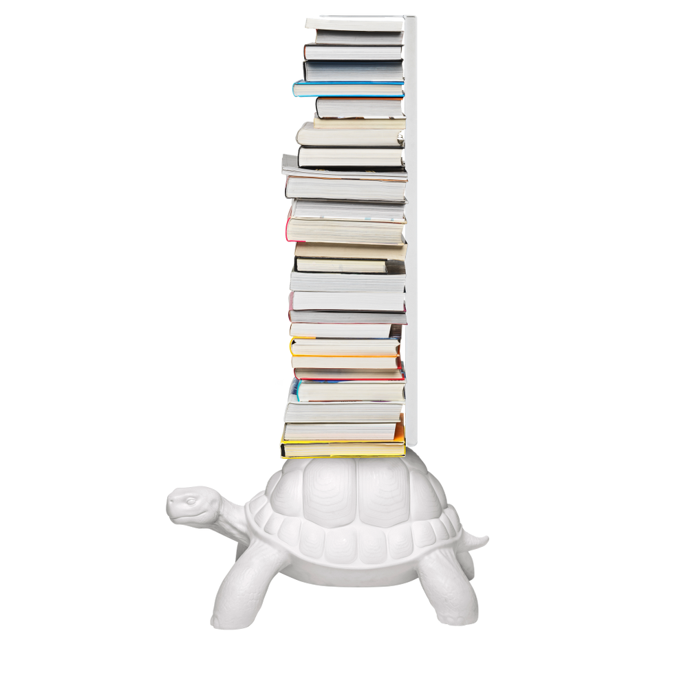 Suport cărți Turtle Carry White, Qeeboo