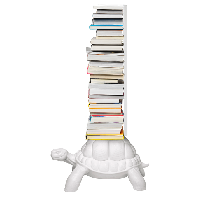 Suport cărți Turtle Carry White, Qeeboo