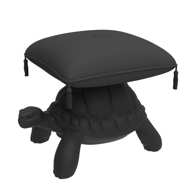 Taburet Turtle Carry Black, Qeeboo