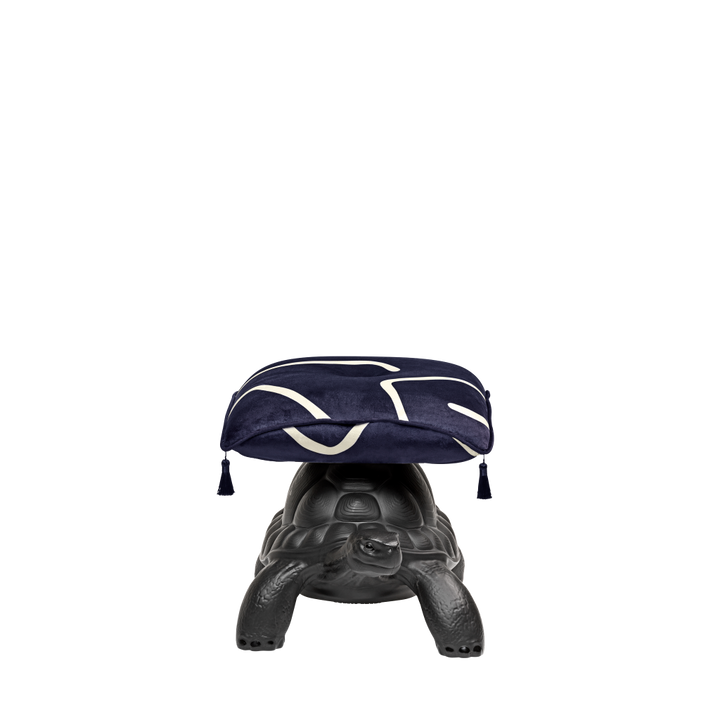 Taburet Turtle Carry Black, Qeeboo