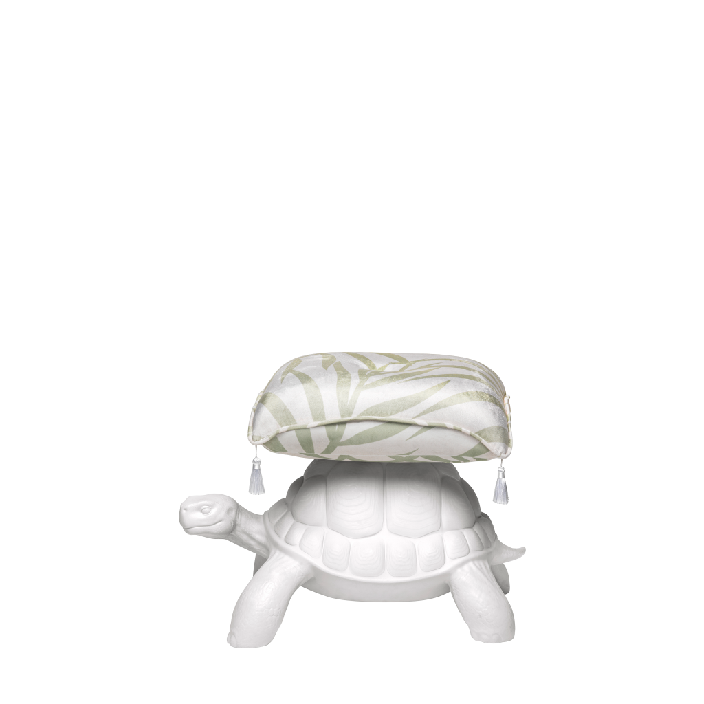 Taburet Turtle Carry White, Qeeboo