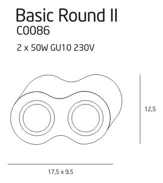 Spot BASIC ROUND II C0086, Negru