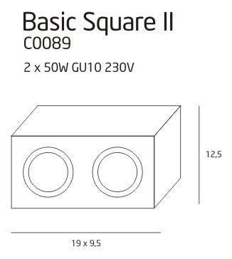 Spot BASIC SQUARE II C0089, Negru