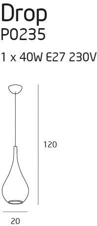Pendul DROP P0235, Alb