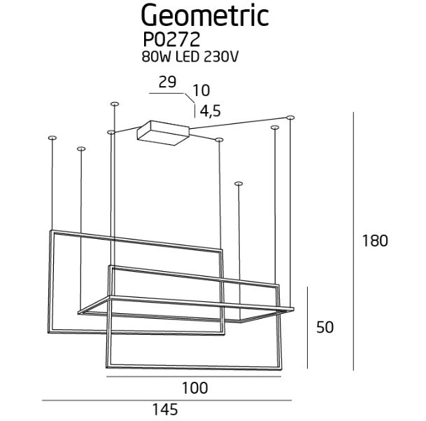 Candelabru GEOMETRIC P0272, Alb