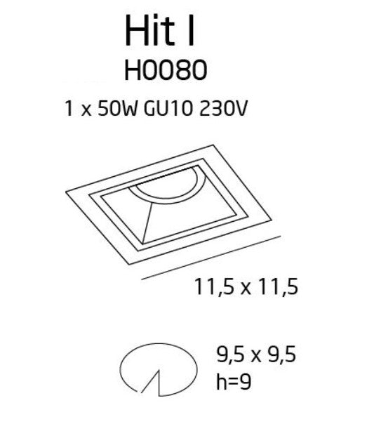 Spot HIT H0090, Negru