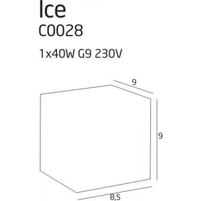 Plafonieră ICE C0028, Crom