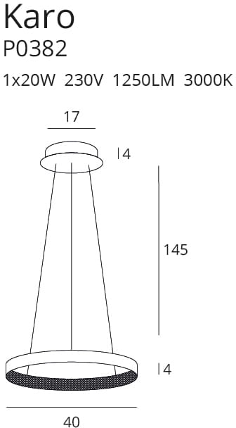 Candelabru KARO P0382, Cupru