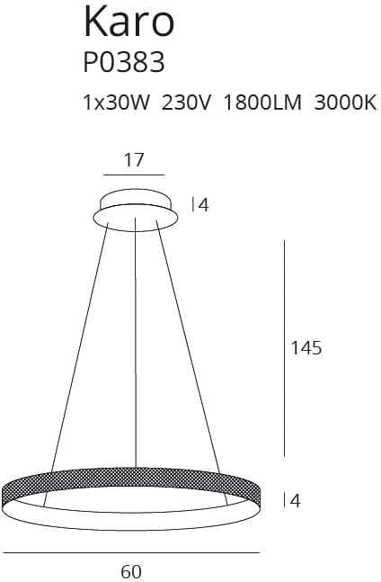 Candelabru KARO P0383, Cupru