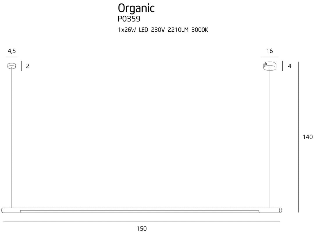 Candelabru ORGANIC HORIZON P0359, Crom