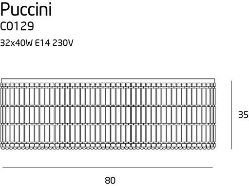 Plafonieră PUCCINI C0129, Crom