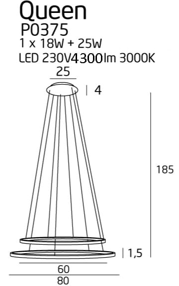 Candelabru QUEEN P0375D, Argintiu