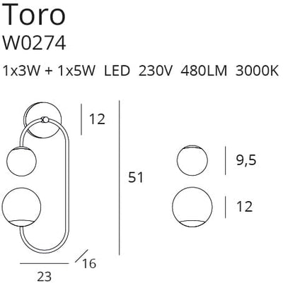 Aplică TORO W0274,Auriu