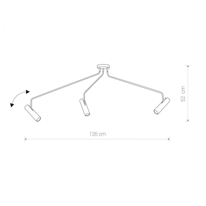 Candelabru EYE SUPER 3 6504, Negru Nowodvorski