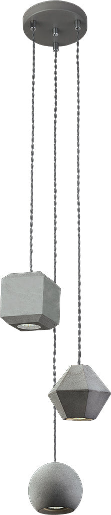 Lustră GEOMETRIC 9695, Gri Beton