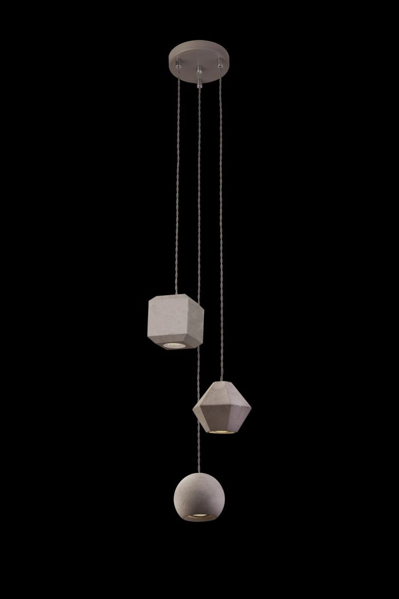Lustră GEOMETRIC 9695, Gri Beton