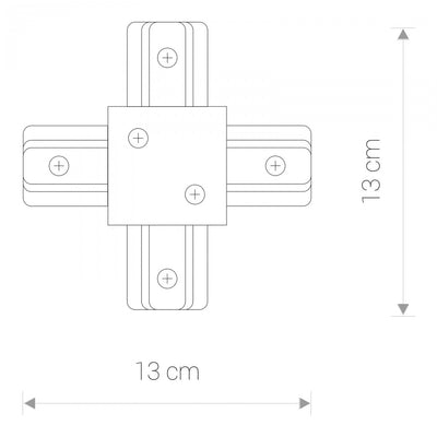 Profil Conector Încastrat X 8837, Negru