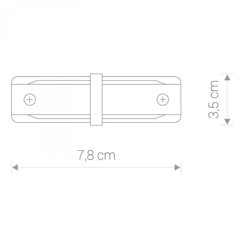 Conector Drept Pentru Șină PROFILE 9453, Negru