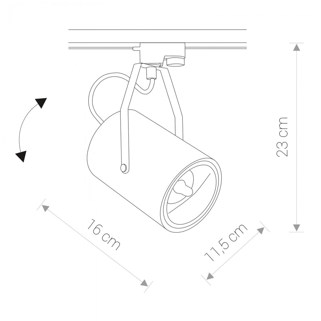 Spot PROFILE BIT PLUS 9018, Negru