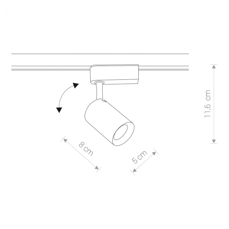 Spot PROFILE IRIS LED 7W 8997, Alb