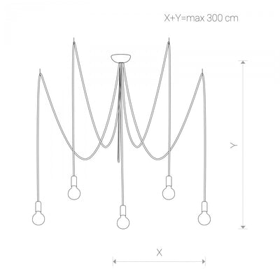 Candelabru SPIDER  V 6788, Negru
