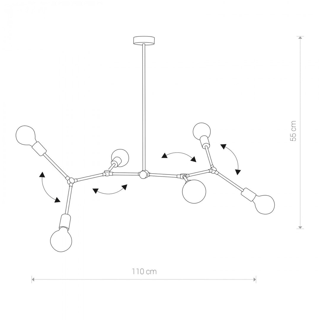 Candelabru TWIG VI 9138, Negru