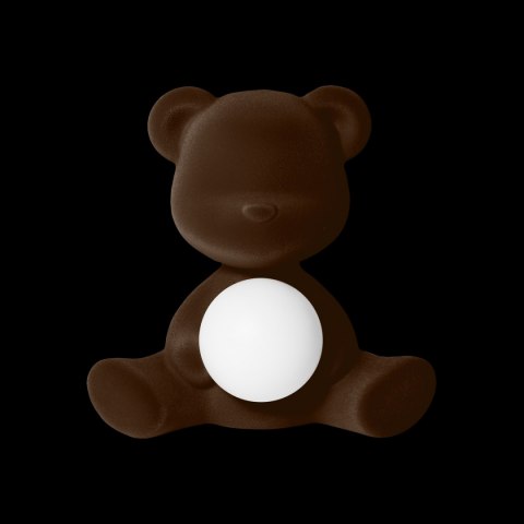 Lampă reîncărcabilă Velvet Teddy Girl Dark Brown, Qeeboo