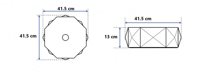 Lavoar octogonal pe blat 41.5x41.5cm Briliant, Fluminia