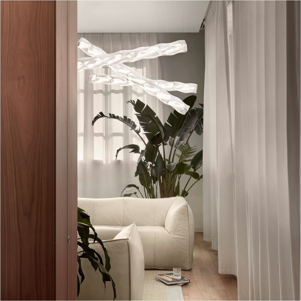 Lustră Hugo Architectural System 3 White, Slamp