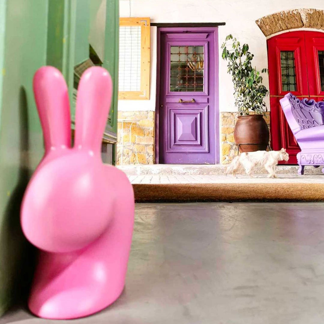 Opritor ușă Rabbit XS Bright Pink, Qeeboo