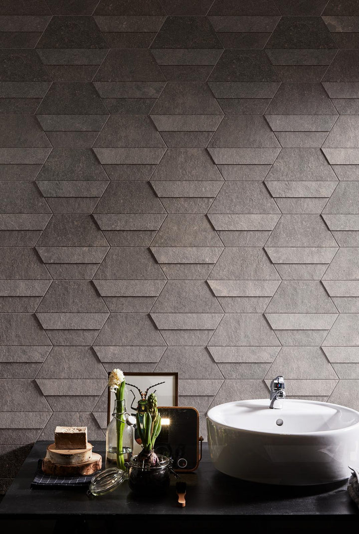 Gresie Realstone Lunar Decors Deep Grey 3D Ragno