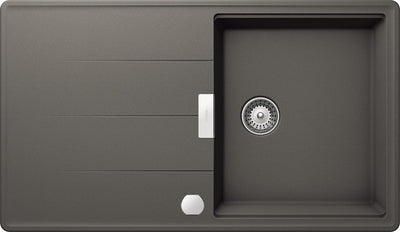 Chiuveta Granit Tia D-100 Silverstone Cristadur 860 x 500 mm, Schock