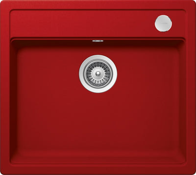 Chiuveta Granit Mono N-100 Rouge Cristadur 570 x 510 mm cu Sifon Automat, Schock